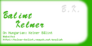 balint kelner business card